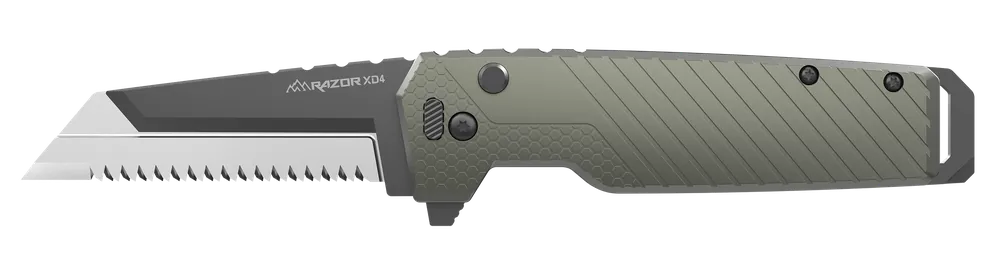 OUTDOOR EDGE RAZOR XD4 3.0" HEAVY DUTY GREEN KNIFE XDS430A-C