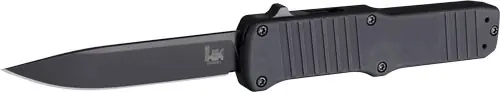 Hogue HK Hadron 3.375" OTF Auto Clip, PT Aluminum Frame, Matte Black