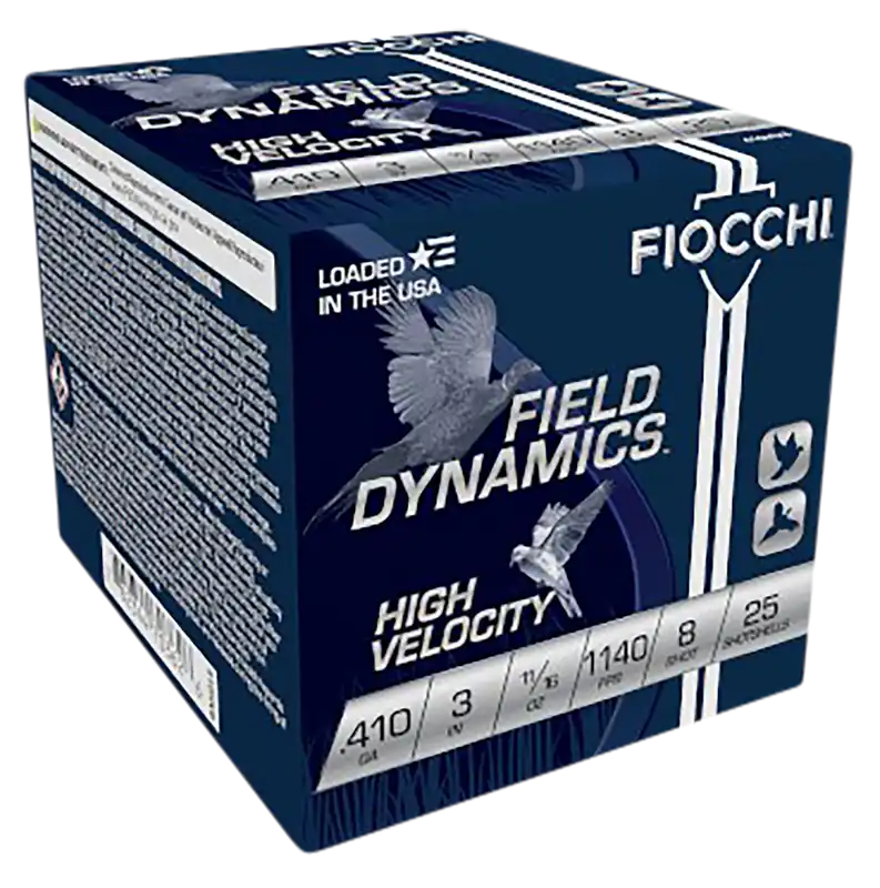 Fiocchi Field Dynamics 410 Gauge High Velocity 3" 8 Shot 25/Box