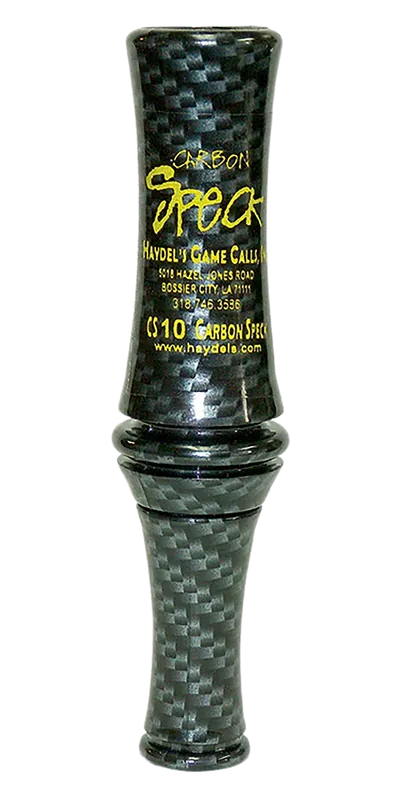 Haydel's CS10 Carbon Speck Specklebelly Goose Call - Single Reed, Black Carbon