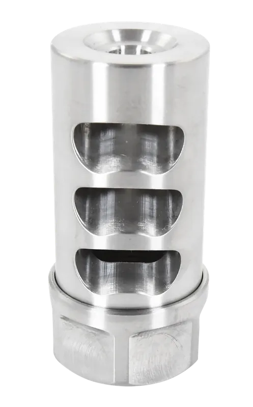 Gen 2 Little Bastard Self Timing Brake for 30 Cal Rifle, Stainless Steel, 5/8"-24 Threads