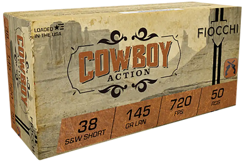 Fiocchi 38SWSHL Cowboy Action 145gr LRN Ammo - 50 Rounds/Box, 20 Boxes/Case