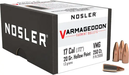 Nosler 17 Cal .172 20GR Varmageddon FBHP Bullets - 250 Count