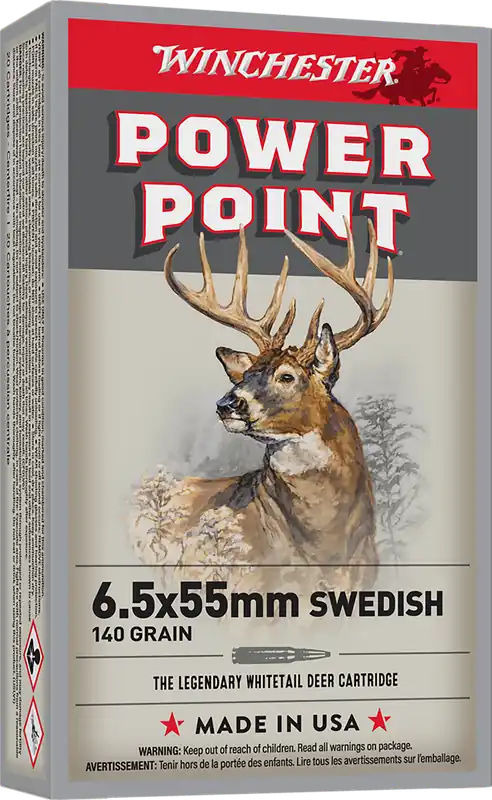 Winchester X6555 Power-Point 6.5x55 Swedish 140gr Ammo - 20/Box