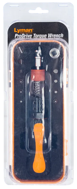 Lyman 7031300 Torque Wrench with Black/Orange Steel and Rubber Handle
