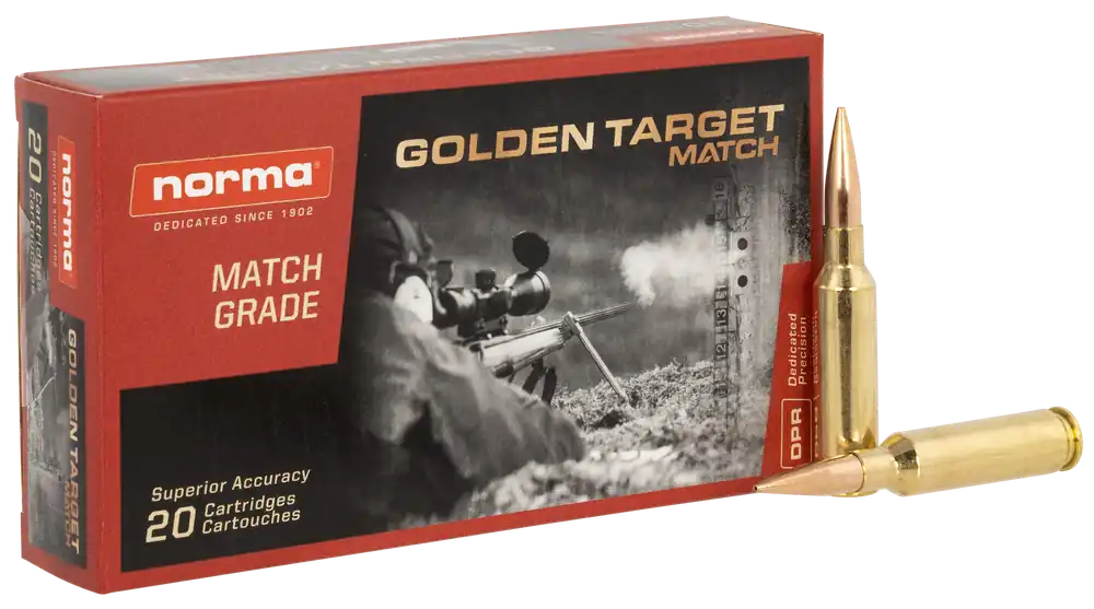 Norma 6.5 Creedmoor 143gr BTHP Golden Target Match Ammo - 20 Rounds