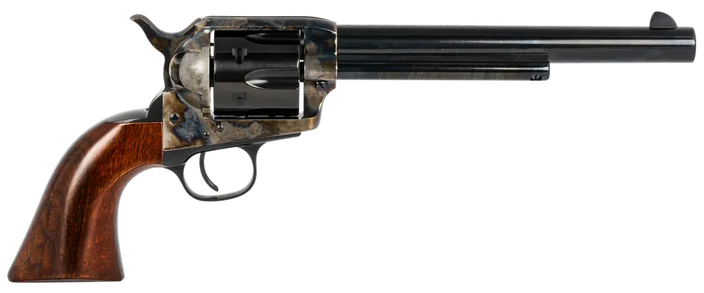 Taylors & Company 1873 Cattleman SAO Revolver - .38-40 Win, 7.5" Blued Barrel, 6rd, Color Case Hardened Frame, Walnut Grip