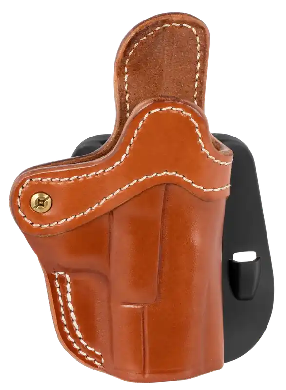 Optic Ready Leather Paddle Holster for Glock 17/S&W M&P Shield/Springfield XD - Right Handed