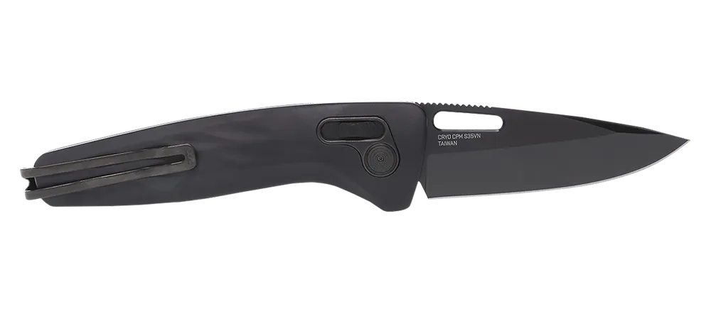 SOG One-Zero XR Folding Knife with Black CPM S35VN Blade and Aluminum Handle