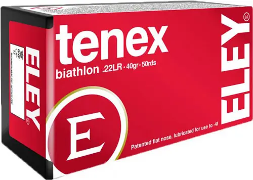 ELEY Tenex Biathlon .22LR 40gr Flat Nose 50rd Box