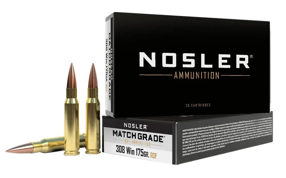 Nosler 60132 Match Grade RDF .308 Win 175gr HPBT - 20 Rounds/Box, 10 Boxes/Case