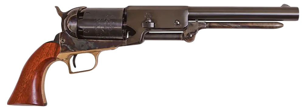 Cimarron CA020 1847 Walker Dragoon .44 Cal Revolver with Engraved Barrel and Walnut Grip
