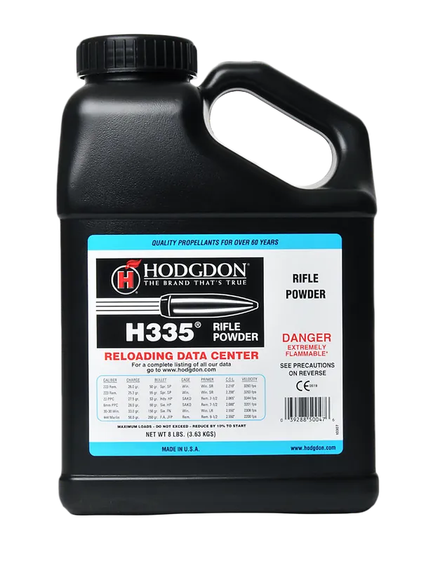 Hodgdon H335 Smokeless Rifle Powder - 8 lbs