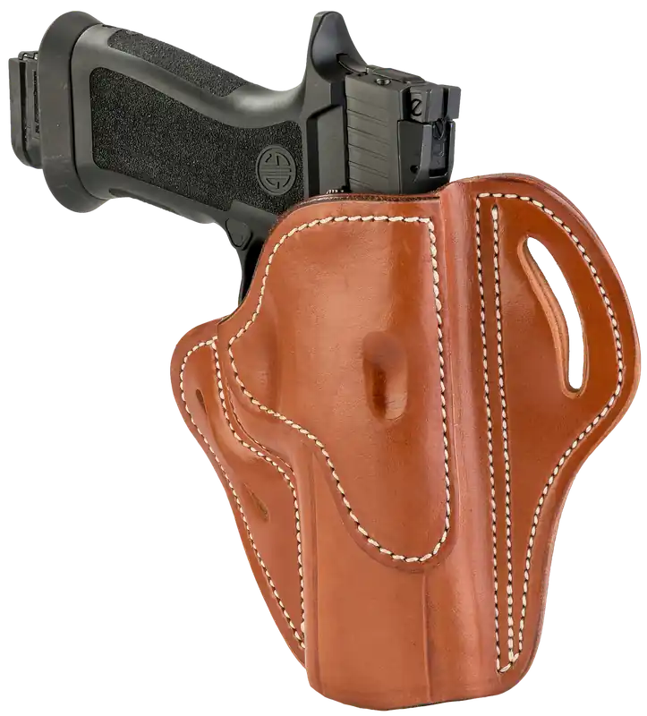1791 Gunleather BH2.4 Classic Brown Leather Belt Slide Holster for Walther PPQ, Sig P320, Springfield XD-M