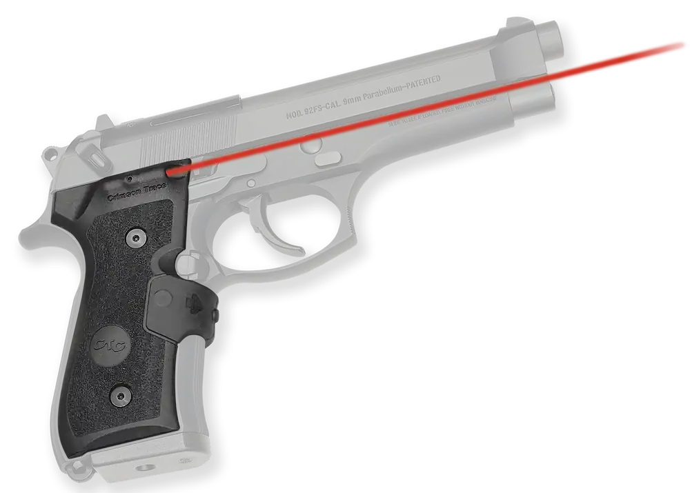 Crimson Trace LG-402 Lasergrips for Beretta 92/96/M9 - Black with Red Laser