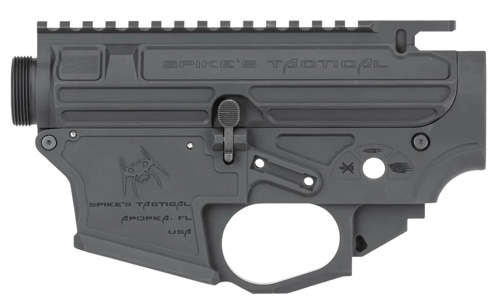 Spikes Tactical STSB920 AR-15 9mm Upper/Lower Set Compatible with Glock Mags - Black Anodized