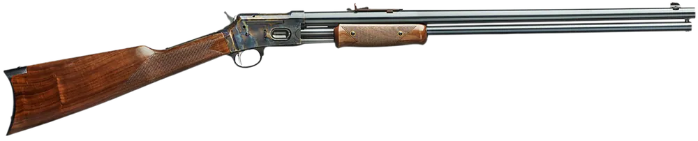 Davide Pedersoli Silver Spur 45 Colt Lever-Action Rifle with Blued Barrel and Walnut Stock