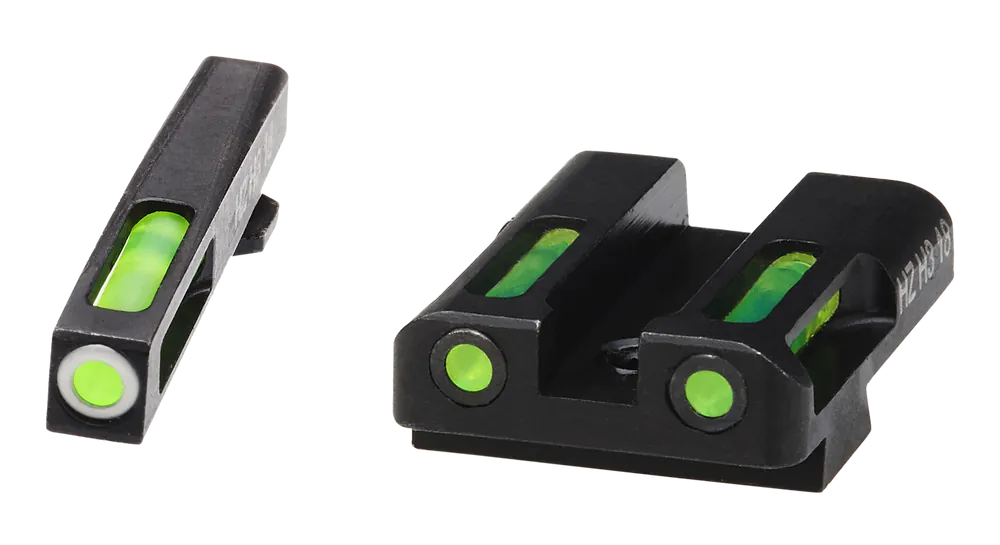 HiViz GLN329 LiteWave H3 Glock Sight Set - Green Tritium Front & Fiber Optic Rear
