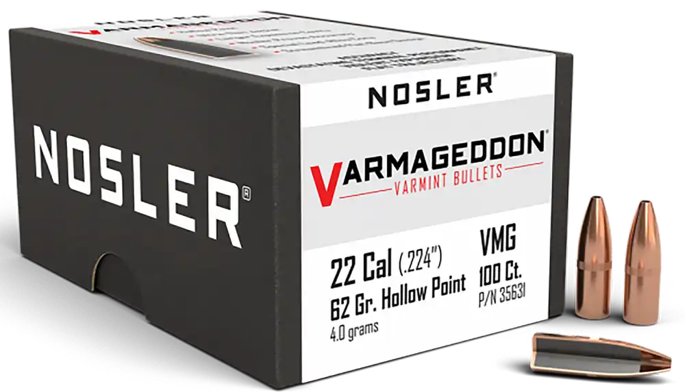 Nosler Varmageddon 22 Caliber 62 Grain FBHP Bullets - 100 Count