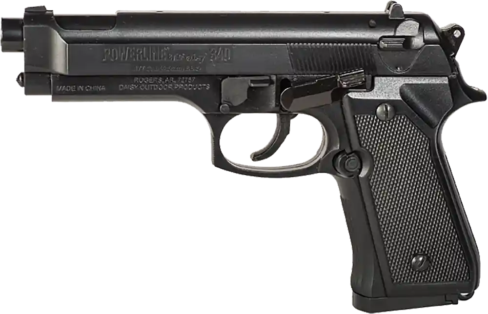 Daisy 0340 Powerline Air Pistol .177 Caliber with Black Checkered Polymer Grips