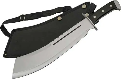 Bully Machete 13.5" Black Blade with Sheath - Rite Edge