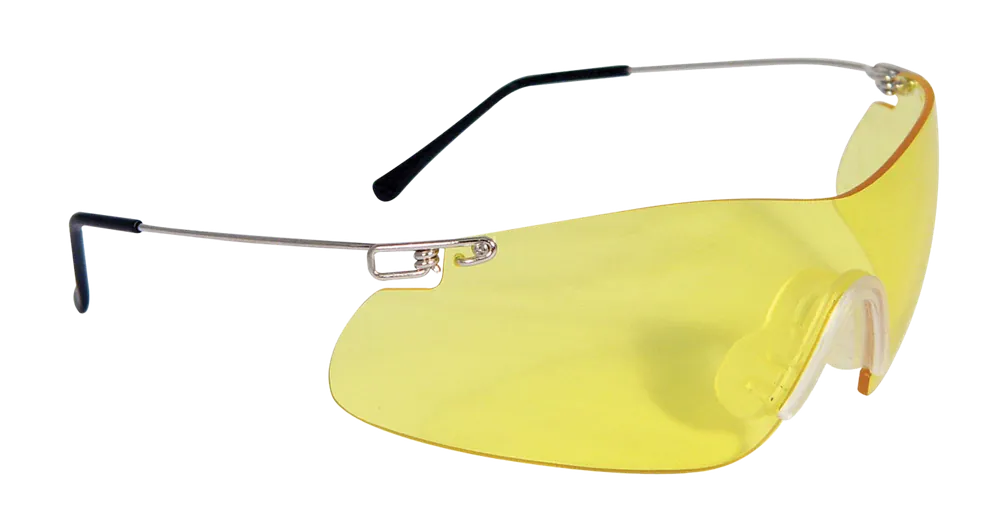 Radians CP5740CS Clay Pro Shooting Glasses - Amber Lens, Silver Frame