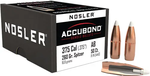 Nosler 375 Cal .375 260gr AccuBond Bullets - 50 Count