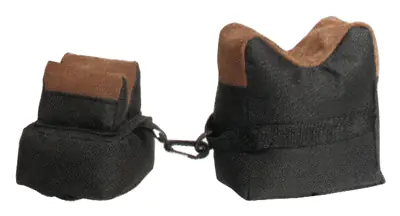 Black Fabric and Tan Leather Bench Bag 2-Piece Set