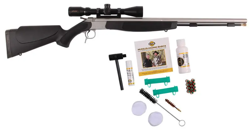 CVA Optima V2 209M .50 Cal 26" with 3-9x40 Scope and Black Synthetic Stock Accessory Pack