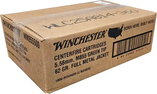 Winchester USA 5.56x45 62gr Green Tip 1000rd Case Lot