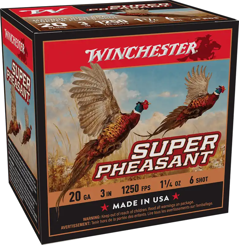 Winchester Ammo X203PH6 Super Pheasant Magnum High Brass 20Gauge 3" 1 1/4oz 6Shot 25 Per Box/10 Case