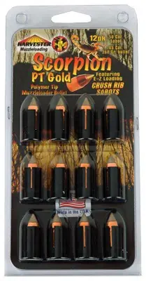 Harvester Scorpion 50 Cal .451 Poly Tip Sabot 260GR 12 Pack