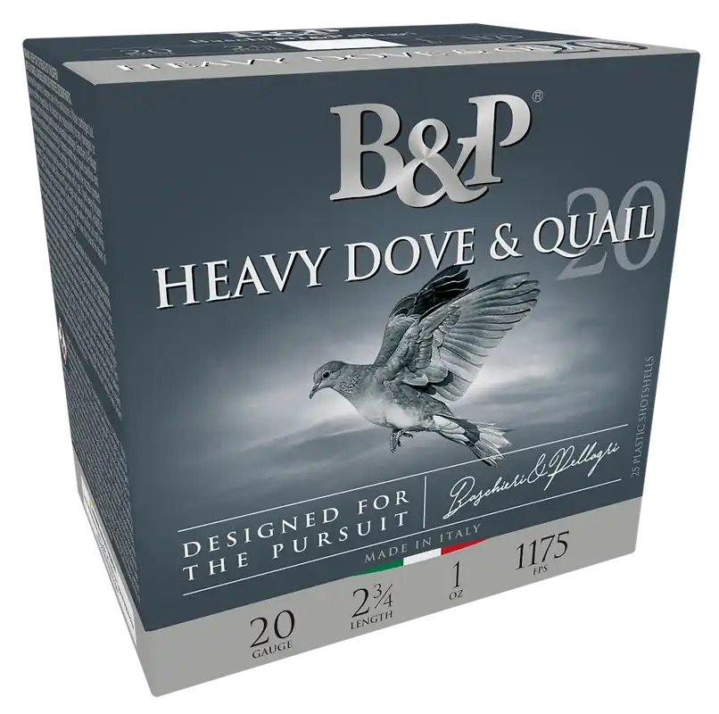 B&P Ammunition 20 Gauge Heavy Dove & Quail 1oz 8 Shot 25/Box