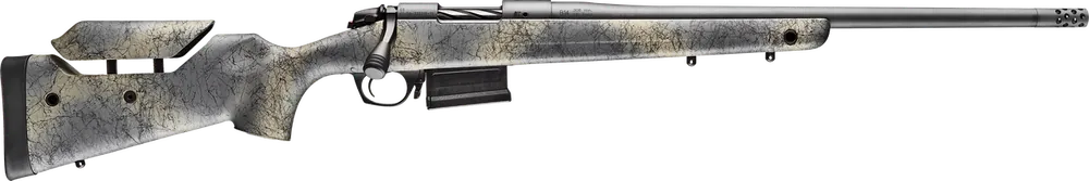 Bergara B-14 Wilderness Terrain 6.5 Creedmoor Rifle with Sniper Gray Cerakote and Woodland Camo Stock