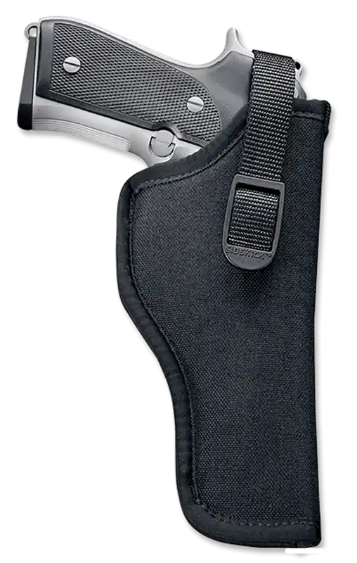Uncle Mike's Sidekick Hip Holster for Large Semi-Auto, Left Handed, Black Cordura