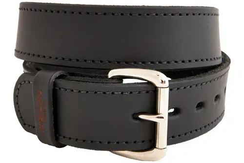 Heavy Duty 38" Black Leather Belt - Versacarry Double Ply