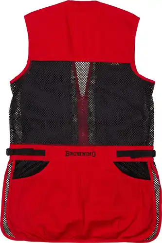 Youth Black/Red Browning Mesh Shooting Vest - Right Handed, Small