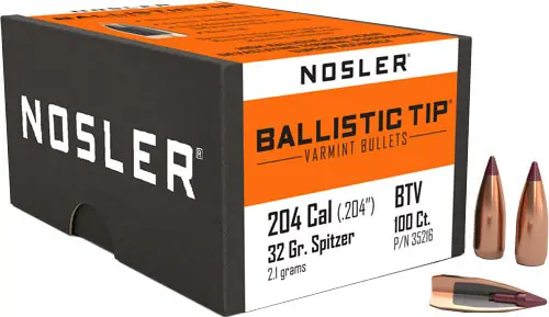 Nosler 32GR Ballistic Tip Bullets .204 Caliber - 100 Count