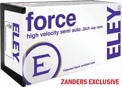 ELEY Force .22LR 42 Grain Round Nose - 50 Rounds per Box, 100 Boxes per Case