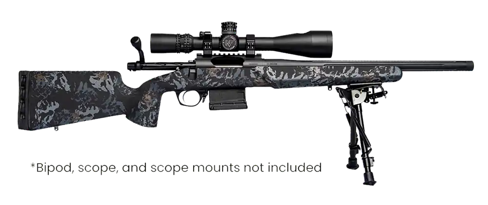 Horizon Firearms Vandal Dark 2 22 Creedmoor Rifle with Black Fluted Barrel and Carbon Fiber Stock