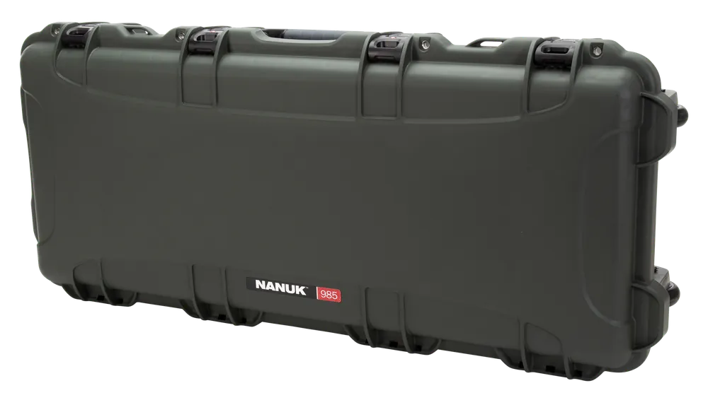Nanuk 985 Takedown Rifle Case with Lockable Latches - Olive Resin