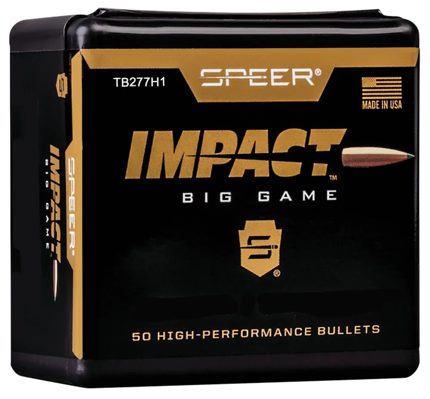 Speer TB277H1 Impact 277 Cal 150gr Tipped Plated Bullets - 50/Box, 5/Case