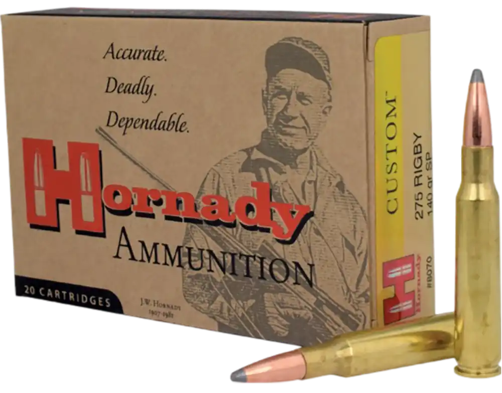 Hornady 8070 Custom 275 Rigby 140gr InterLock Spire Point Ammo - 20/Box