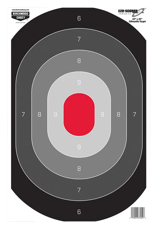 Birchwood Casey EZE-Scorer Silhouette Oval Target Pack - 23"x35" 5-Pack
