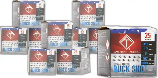 BBB 1400FPS 250RD Case Lotati Buckshot .410 2.5" 1/3oz