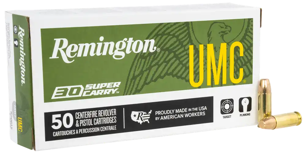Remington UMC 30 Super Carry 100gr FMJ Ammo - 50 Rounds per Box
