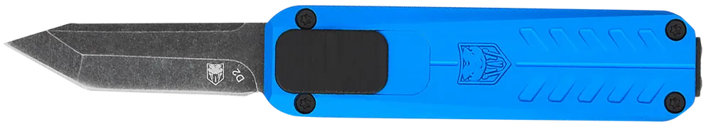 CobraTec California 929TB OTF Tanto Knife with Blue Anodized Handle