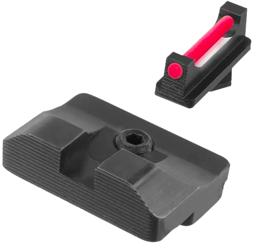 TruGlo Fiber-Optic Pro Sight for CZ SP - Red Front, Blacked Rear, Black Frame