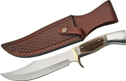 Iron Cougar 8" Stag Handle SS Blade Knife