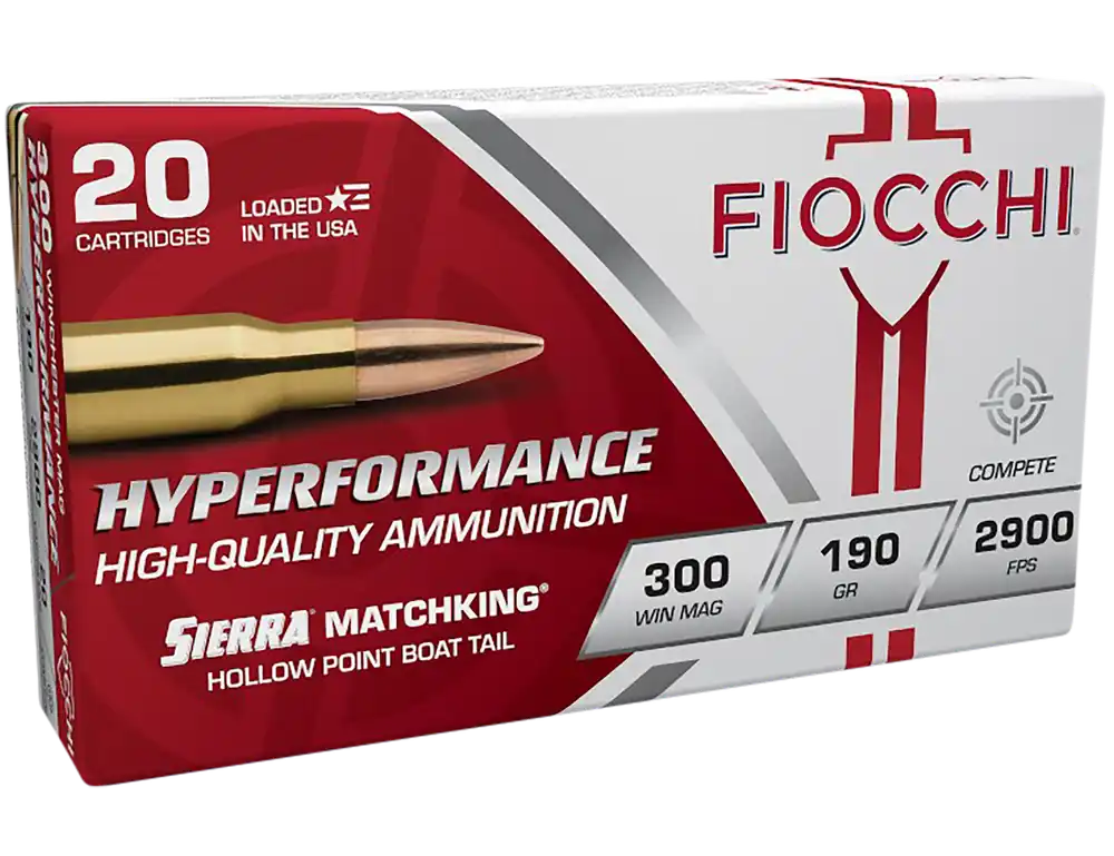 Fiocchi Hyperformance 300 Win Mag 190gr Sierra MatchKing BTHP - 20 Rounds/Box